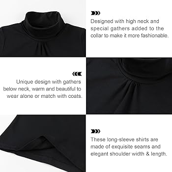 Amazon.com: UNACOO 2Pack Turtleneck for Girls Cotton with